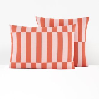 La Redoute Interieurs Kussensloop 50% gerecycled katoen, Tabaka rood