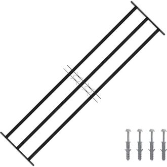 vidaXL vidaXL Griglia Finestra Nero 174 x 45 cm Acciaio verniciato a polvere