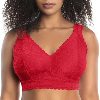 Affinitas Wire-Free Full Bust Supportive Bralette In Racing Red