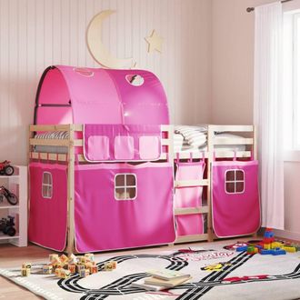 Berkfield Home Bunk Bed without Mattress Pink 90x190 cm Single Solid Wood Pine