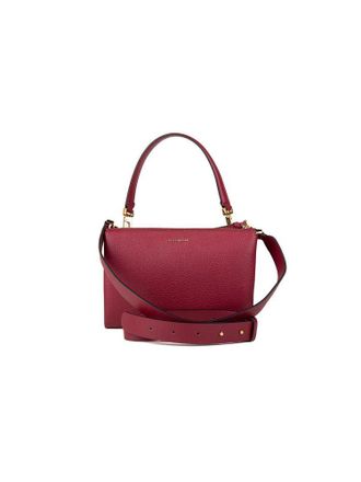Coccinelle Grained Cow Leather Crossbody Bag - Red