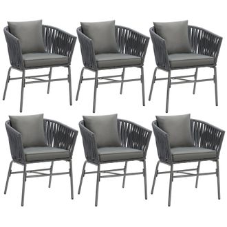 TecTake Accent Chair Valeiras in Dark Grey | Size: 6 Person