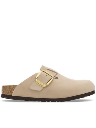 Birkenstock Boston Big Buckle Nubuck Leather Clogs