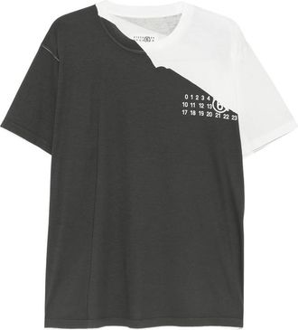 Maison Margiela Logo-print Panelled T-shirt