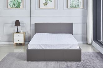 Kosy Koala Ottoman Storage Leather Bed Side Lift Grey 3ft Single Bed Bonnell Spring high-density foam Mattress