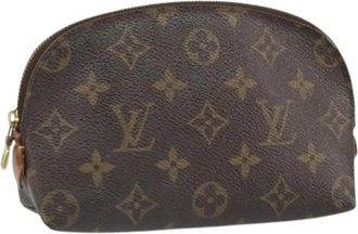 Louis Vuitton Pre-owned Cosmetic Pouch - Dames - Vintage Tassen - Bruin - ONE Size - Leer - Vintage
