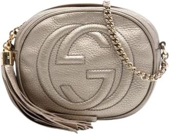 Gucci Pre-owned Cross Body Bags, female, Yellow, Size: ONE SIZE Pre-owned Soho Crossbody