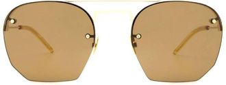 Saint Laurent Bronze Irregular Mens Sunglasses SL 422 001 52