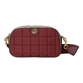 Gucci (WMNS) Gucci Mini GG Canvas Small Shoulder Bag Burgundy 752591-FAB9Y-6042
