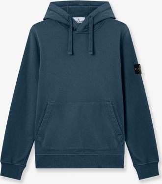 Stone Island Felpa in cotone con patch logo laterale - STONE ISLAND - gender_Man