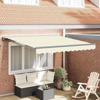 vidaXL Toldo Retr&aacute;ctil Manual Crema 350x250 Cm Tela Vidaxl