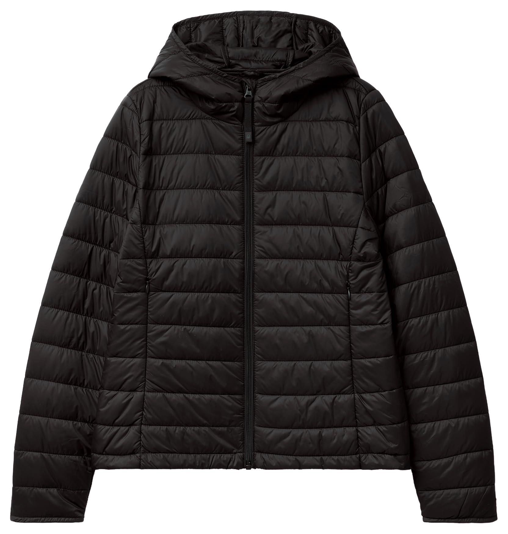 United Colors Of Benetton Damen Jacke – Strickjacke Mit Stehkragen, Größe XL, Farbe Milky White, Aus Baumwolle