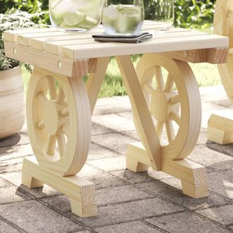 vidaXL Vidaxl - Reposapi&eacute;s De Jard&iacute;n Madera Maciza De Abeto 40x36,5x38,5 Cm