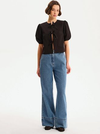 Omnes Womens Apollo Blouse in Black - Size: 10