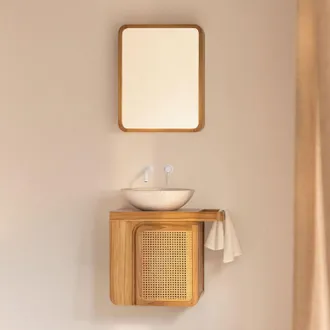 Sklum Set Di Mobili Da Bagno Sospesi 60x40 Cm In Legno Di Teak Georgy Sklum