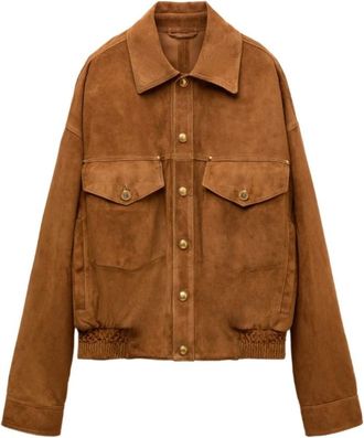 Versace Su&egrave;de Blouson - Heren - Jassen - Bruin - Maat: 2XL Su&egrave;de