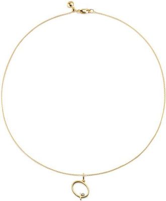 Monica Vinader Diamond Initial Pendant Necklace in 18K Gold Vermeil Q at Nordstrom