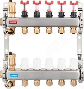 Ferro Ferro Unidad De Calefacci&oacute;n Moderna Acero Inoxidable 6 V&iacute;as