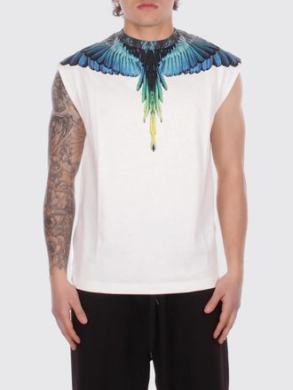 Marcelo Burlon Canotta in cotone con stampa Ali County Of Milan