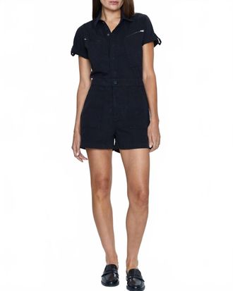 Pistola Denim Campbell Romper In Noir