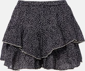 Isabel Marant Jocadia polka-dot ruffled cotton shorts