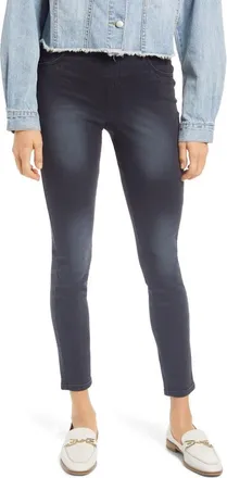 Hue AZ Ultrasoft Denim Leggings in Faded Black Wash at Nordstrom, Size 3X