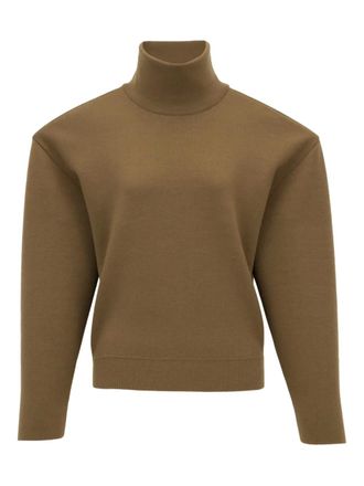 Saint Laurent high-neck sweater - Brown