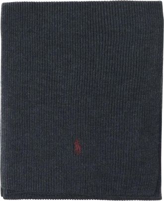Polo Ralph Lauren Wollen Geribbelde Wintersjaal - Heren - Wintersjaals - Grijs - ONE Size - Wol - Accessoires