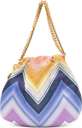 Missoni Wave Silk Drawstring Chain Tote Bag