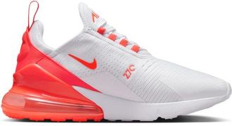 Nike Womens Air Max 270 - Running Shoes White/Brt Crimson/White Size 10.5