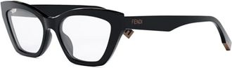 Fendi Glasses, unisex, Black, Size: 54 MM Way Cat Eye Frame