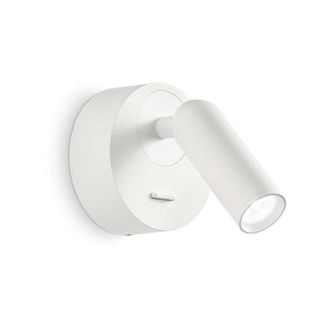 Ideal Lux Applique Moderna Bean Round Metallo Bianco Led 3W 3000K Luce Calda