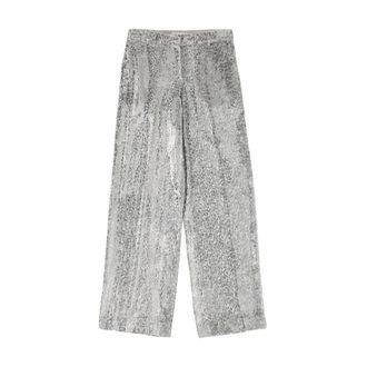 Stella McCartney Wide Broeken - Dames - Wijde Broeken - Grijs - S - Broeken