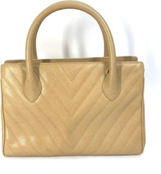 Chanel Grained Calfskin Handbag Tote Bag (Pre-Owned)