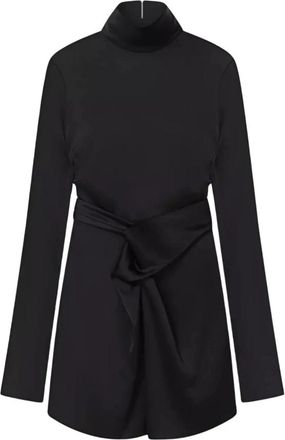 Nanushka Charon Mini Dress - Dames - Feestkleedjes - Zwart - XS - Satijn - Kleedjes