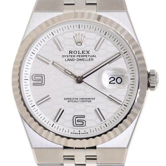 Rolex Pre-owned Rolex Land Dweller Intense White Dial Mens Watch M127334-0001