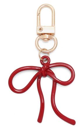 Petit Moments Cutesy Bow Keychain in Red at Nordstrom