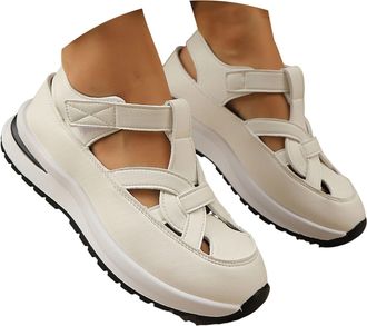 Generic Orthopedic Sandals for Women 2026, Comfortable Sandals with Arch Support Closed Toe Platform Sneaker Breathable Hollow Out Wedge for Casual Dress Walk