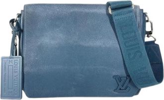Louis Vuitton Pre-owned Vintage Schoudertas - Dames - Vintage Schoudertas - Blauw - ONE Size - Leer - Vintage