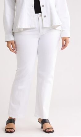 Liverpool L.A. Kennedy Straight Leg Jeans in Bright White at Nordstrom, Size 16W