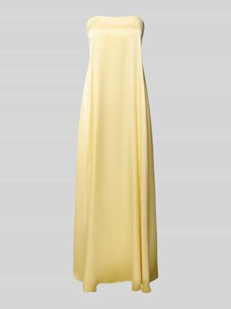 Swing Abendkleid mit Bandeau-Ausschnitt in Hellgelb, Gr&ouml;&szlig;e 32