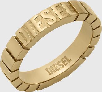 Diesel Stainless Steel Band Ring - Rings - Unisex - Gold
