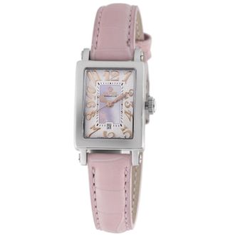 Gevril Group WoMens 8048R Super Mini Quartz Pink Mother of Pearl Dress Watch Stainless Steel - One Size