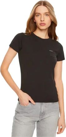 Guess Mujer, Camisetas, Negro, Talla: S