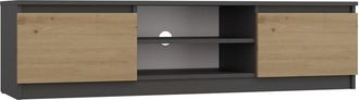 OEM Mueble Para Tv De 140 Cm, Antracita/roble Artesanal - Mueble Para Tv Moderno - Dise&ntilde;o Minimalista