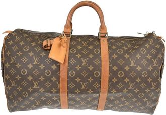 Louis Vuitton Pre-owned Weekend Bags, female, Brown, Size: ONE SIZE Pre-owned Keepall Weekender Travel Bag