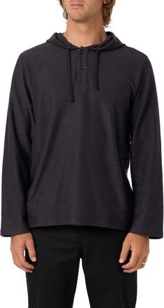 O'Neill Bavaro Cotton Blend Poncho Hoodie in Phantom at Nordstrom, Size Xx-Large
