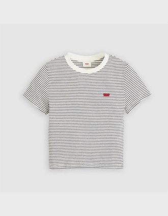 Levi's Womens Esnt Stripe T - White - Size: 10