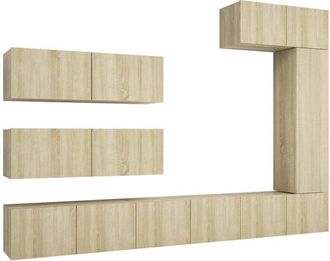 vidaXL Vidaxl - 7 Piece tv Cabinet Set Sonoma Oak Engineered Wood