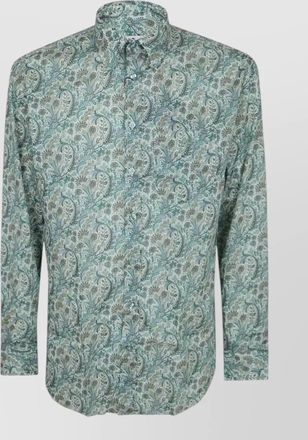 Etro paisley long sleeve shirt button collar